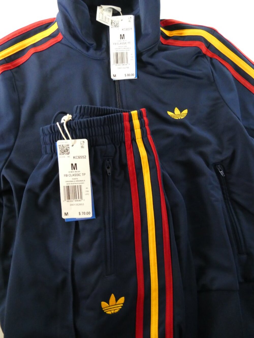 Adidas Womens Two Piece Tracksuit Set Jacket KC6571 Pants KC6552 Blue M - Picture 15 of 15